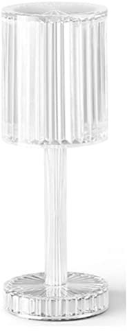 AntDau71 - Lampada da tavolo touch senza fili ricaricabile effetto cristallo in acrilico abatjour per camera da letto comodino bar ristoranti 3 intensità di luce, colore luce variabile - CW806