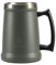 Ideus® Isoliert Bierkrug mit Griff 710ml, Edelstahl Bierglas Groß Thermobecher Metall Bierbecher, Geboren für das Oktoberfest (Grau)