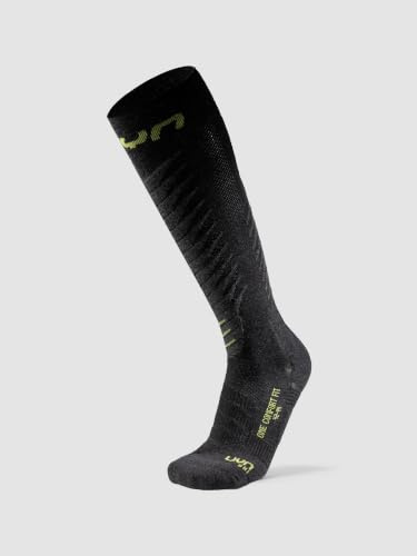UYN Calze tecniche Ski Comfort One in lana merino senza polsino con supporto ergonomico e tecnologia Zerocuff per trekking