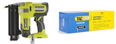RYOBI - Cloueur d'Assemblage 18G à Air Comprimé 18V ONE+ pour Tirer des & Tacwise 1715 Clous de Finition Brad Galvanisés de Type 18G / 50 mm, Lot de 4,000