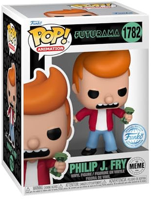 Funko POP! TV: Meme - Fry​ - Futurama - Amazon-Exklusiv - Vinyl-Sammelfigur - Geschenkidee - Offizielle Handelswaren - Spielzeug Für Kinder und Erwachsene - TV Fans - Modellfigur Für Sammler