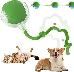 HiCWX Interactive Rolling Cat Dog Ball,2025 Upgraded Automatic Cat Ball Dog Toy Interactive Cat Toys Automatic Cat Toy Self Moving Dog Toys,360° Smart Rolling Ball Toy Electric Balls for Dog/Cat