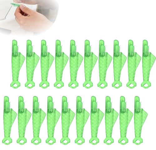 20PCS Automatic Needle Threader, Tool for Sewing Machines and Hand Needles, Easy Needle Inserter and Threading Aid for Quick Stitching, Sewing Repairs, Quilting and DIY Craft Projects