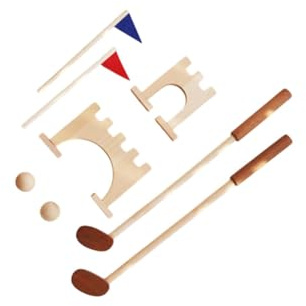 AUYXSSZ Set da minigolf per bambini, set da golf per bambini dai 3 ai 5 , giocattolo stimolante in legno per , gioco coinvolgente per e bambine, kit di