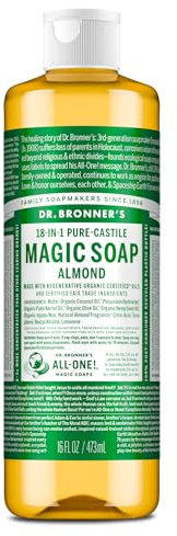 Dr. Bronner's Almond Pure-Castile Liquid Soap, Body Wash, 16 oz