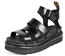 Dr. Martens Women's Blaire Fisherman Sandal, Black Brando Leather, 9M