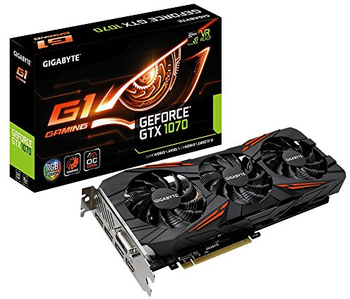 Gigabyte GTX1070 Gaming Scheda Grafica da 8 GB, VGA, Nero