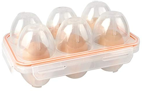 FantasyDay Eierhalter Kühlschrank für 6 Eier, Stabil Stoß und Bruchsicher Eierbox Eierbehälter Eierkörbe Egg Holder - Eierschachtel Eierkarton für Küche Kühlschrank Outdoor Camping Eier Aufbewahrung