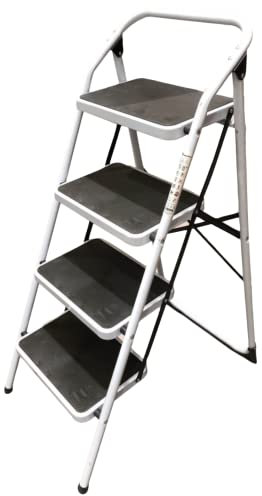Homelux 411756 Taburete Acero 4 Peldaños, Plegable