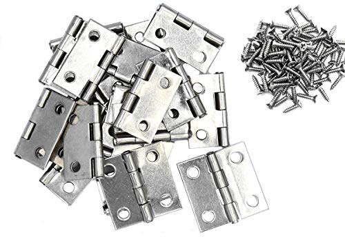 20Pcs Stainless Steel Folding Hinge 1 inch Cabinet Box Hinge is allocated with 80 Stainless Steel Screws