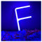 ENUOLI LED Blue Neon Letter Light Sign - Art Night Light Battery/USB Operated - Wall Decor Light up Words for Wedding, Birthday, Christmas, Home, Bar (F)