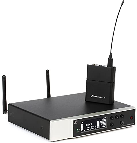 Sennheiser EW-D SK Base Set (Q1-6) - Transmisor Digital inalámbrico UHF Bodypack - Micrófono Lavalier - 90 Canales - 470-698 MHz - Carcasa de Metal