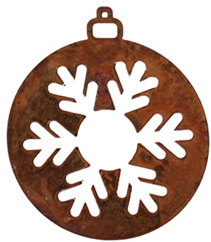 Rostikal Schneeflocke 7 cm Edelrost Gartendeko Vintage Deko Wohnzimmer Winterdeko Weihnachten
