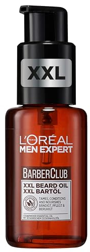 L'Oréal Men Expert XXL Bartöl für Männer, Unterstützung beim gesunden Bartwachstum, Bartpflege für Herren mit holzigem Duft und ätherischem Zedernholzöl, Barber Club, [Amazon Exclusive], 1 x 50 ml
