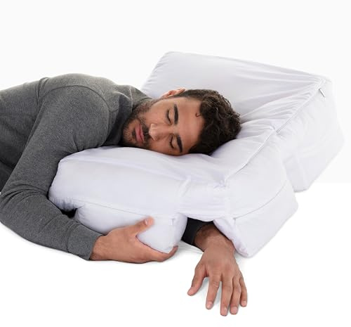 Wife Pillow the Side Sleeper Pillow with Arm Hole for Shoulder Pain - Arm Tunnel Pillow for Side Sleepers, Shoulder Relief & Neck Support Comfort Sleep for Adults - Down Alternative Fiber Fill