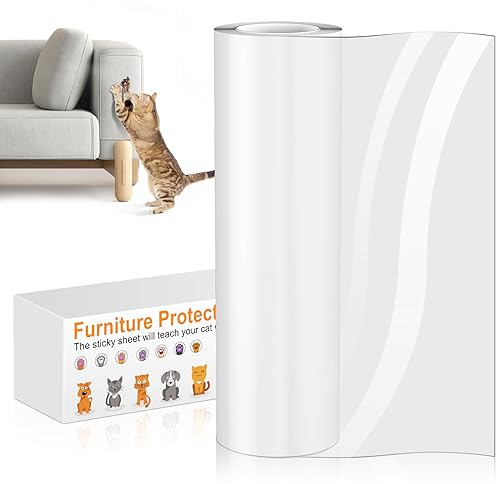 Kratzfolie Katzen Selbstklebend, Katzen Kratzschut z Sofa Transparent(30cm x 5m), Kratzschutz Wand, Kratzschutzfolie, Couch Kratzschutz Katze, AntiKratz Tape für Möbel Couch Sofa Wand Tür Schutz