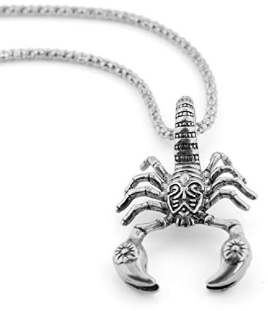 PikaLF Collar Colgante Escorpión para Hombre, Collar Gótico Rey Escorpio con Cadena de 23.6, Collar de amuleto Escorpión punk Rock Collar Scorpio Joyería Regalo para Hombres y Niños