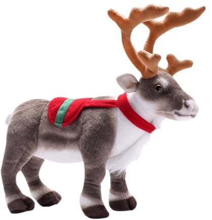 Fonowx Reno de Navidad, Renos de Peluche, decoración de Juguetes, muñeco de Alce de Peluche, figuritas de Alce para sillas de año Nuevo, dormitorios de, 35cm