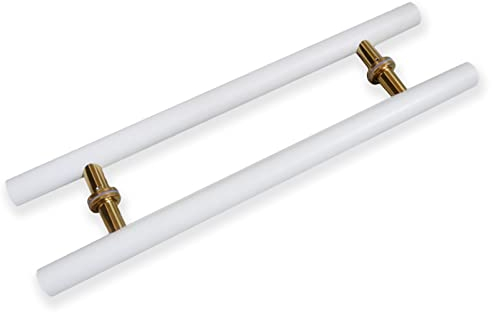 Türgriff für Eingangstür im Innen- und Außenbereich, gewerblicher Hochleistungs-Haustürgriff, moderner Glastür-Konb für den Eingangsbereich in der Küche (Farbe: Weiß, Größe: 150 cm (59 Zoll)