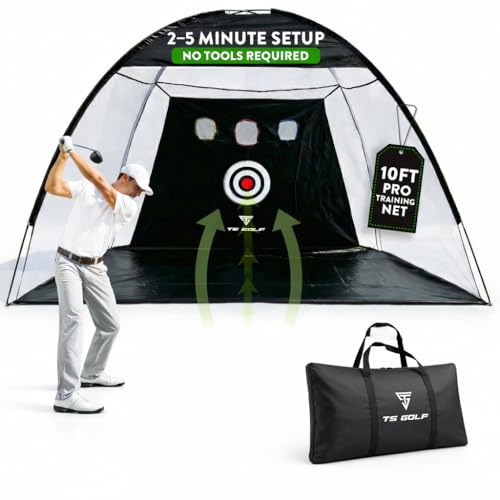 TS GOLF Practice Net with Carry bag, 10x7ft, golf nets for garden, indoor chipping net, driving net, golf nets for backyard driving, chipping game, driving nets for garden