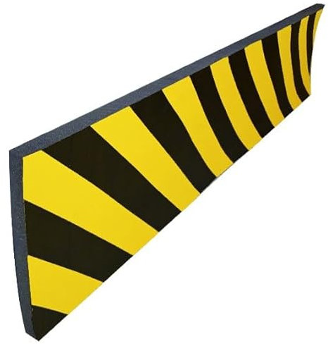 Protection Droite en Mousse 1000x300mm - Noir/Jaune