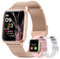 Smartwatch Damen mit Telefonfunktion, 1.83 Uhr mit SpO2 /Herzfrequenz/Schlafmonitor /Multi Sportuhr/IP68 Wasserdicht//Menstruationszyklus/Fitness Tracker Schrittzähler für iOS Android (Rose Gold)
