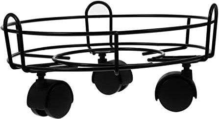 TOYANDONA Rastrelliere la pianta è all'aperto stand supporto per piante alzate pentola ruote per fioriere vaso di fiori per piante d'appartamento Metallo Black