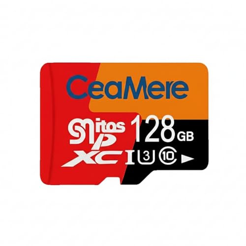 Tarjeta de Memoria Micro SD 128GB Ceamere Orb Series, MicroSDXC UHS-I, Clase 10, U3, V30, Vídeo 4K UHD, Velocidad de Lectura hasta 85MB/s, Incluye Adaptador SD - Especial para Consolas, Smartphones.