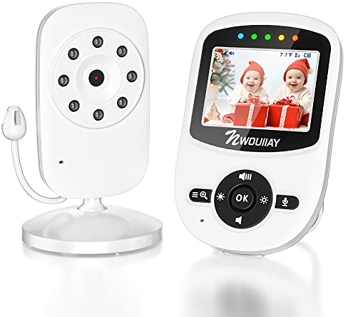 NWOUIIAY Baby Phone Baby Monitor 2.4 GHz Baby Kamera mit LCD Nachtsichtkamera HD Digital Video & Bidirektionale Intercom-Funktion