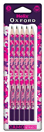 Helix Oxford Camo X5 HB grafitpennor – rosa