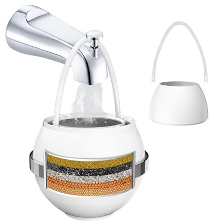 Badfilter för spädbarn och vuxna, 10 steg badvattenfilter för badkar, tar bort kontaminanter BPA-fritt, renar ditt bad för friskare hud och hår