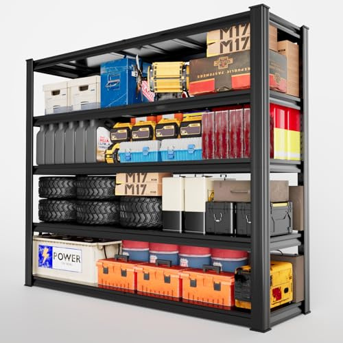 Lhysn Garage Shelving Heavy Duty - 200x150x50 cm, Extra Large Metal Shelving Units and Storage for 907KG, 5tier Adjustable Basement Storage Industrial Shelves Pallet Racking Organizer