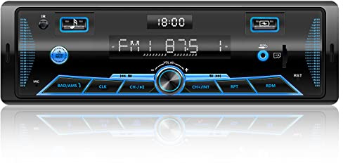 RDS Autoradio Bluetooth für 2 USB,Wistrue FM/AM Autoradio 1DIN