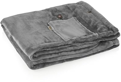 Tristar Trådlös värmefilt, 150 x 80 cm, 5 000 mAh powerbank, 3 positioner upp till 60 °C, uppvärmningstid 10 minuter tvättbar fleece, BW-4788