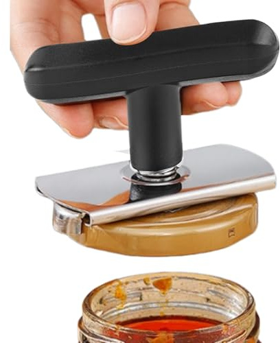 Lock burköppnare – justerbart grepp i rostfritt stål, bärbart vridverktyg, enkel burköppnare med kraftfull vridning åtgärd och ergonomisk design | kökshjälp för äldre svaga händer