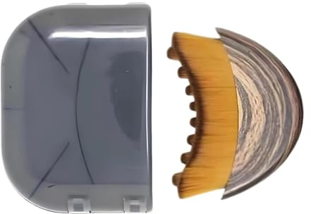 Cepillo linfatico facial, cepillo de drenaje linfático facial, Masajeador de drenaje linfático para cara y cuerpo portátil con estuche, cepillado en seco, reduce hinchazón y contornea mandíbula