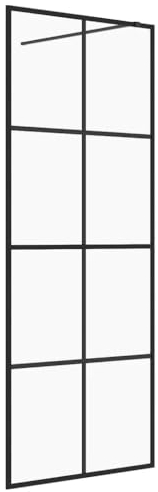 vidaXL Duschvägg med klart ESG-glas 80x195 cm svart, duschväggar, dusch, dusch skiljeväggar, duschväggar, dusch skiljevägg, duschskärm, duschskärmar
