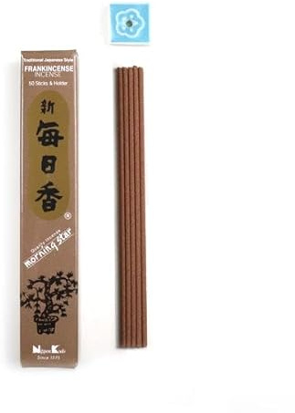 Rökelsepinnar NipponKodo Morning Star Incense Sticks Rökelsemuggar från Japan naturliga ämnen (rökelse (Frankincense))