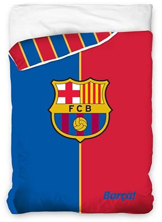 PHU Carbotex - Edredón nórdico FC Barcelona Escudo Centrado Cama 90-105 Cm (180 x 260 Cm) Oficial