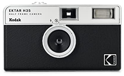 KODAK EKTAR H35 Halbformat-Filmkamera, 35 mm, wiederverwendbar, ohne Fokussierung, leicht, einfach zu bedienen (Schwarz) (Film und AAA-Batterie sind Nicht im Lieferumfang enthalten)