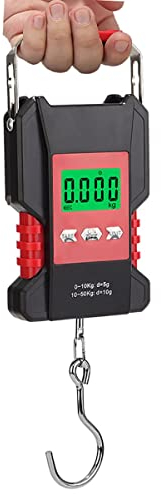 OUSIKA Bilancia sospesa portatile 50 kg / 110 libbre Display LCD Mini bilancia elettronica portatile for bilancia da pesca Peso del bagaglio da viaggio Bilancia
