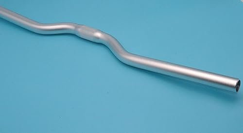 Alu Fahrradlenker Riser Bar Lenker Singlespeed Fixe Single Speed Singlespeed 25,4 H30 breite 600mm (Silber)