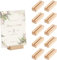 Spyrtb 10 Pezzi Segnaposto Legno, Wood Card Holder, Inserire la Carta I titolari, Porta carte menu in legno di faggio, per Ristoranti Matrimoni Banchetti Feste Celebrazioni
