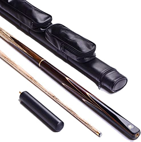 Handgefertigter 3/4-Snooker-Queue-Set mit Escheschaft, Poolqueue für Erwachsene, mit 11,5 mm Spitze und Koffer, Premium-Qualität China Snooker-Queues
