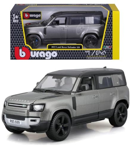 Bburago LAND ROVER DEFENDER (2022) - 1:24 Scale - Incredibly Detailed Die-Cast Collectible Model Car, Multiple Colours