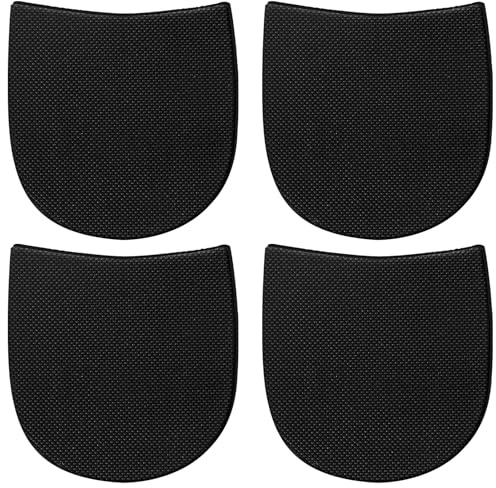 Bremorou Lot de 4 coussinets de rechange antidérapants pour talon de chaussure en caoutchouc - Coussinets de protection antidérapants - Accessoires de réparation de chaussures en caoutchouc pour