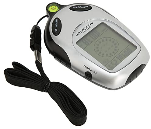 Cryfokt Barometro Digitale Impermeabile Altimetro Bussola Orologio Calendario Quadrante Elettronico Multifunzione per Uso Esterno