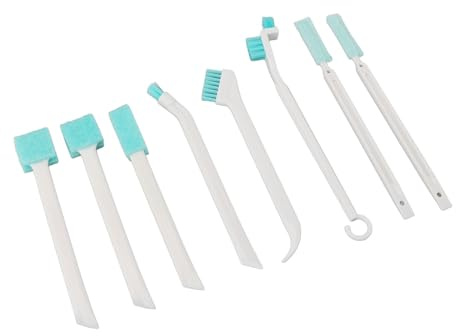 Bamjour Små Rengöringsborstar för Trånga Utrymmen, 16 St Spårrengöringsdetalj Rengöringsborstar Små Utrymmen Tiny Scrub Cleaner Borste för Fönsterspår Groove Luftfuktare Tangentbord