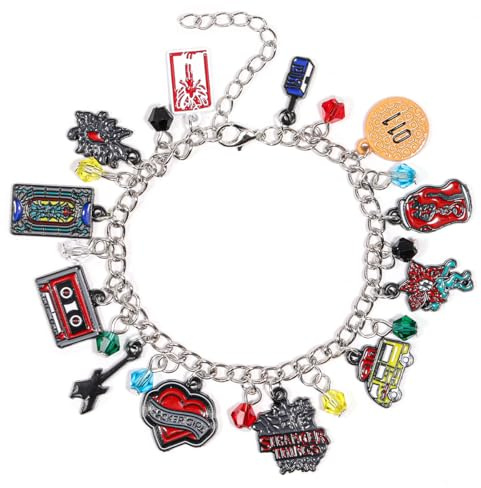 AICase Armband inspirerade av Stranger Thing Merch, demogorgon-motiv, t-shirts, affischer och klistermärken, Friends Don't Lie Merchandise-smycken, presenter till fans på födelsedagen