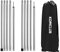 KOMCLUB Tarp Poles Adjustable Tent Pole Stainless Steel Lightweight Collapsible Camping Poles for Trap Canopy Awning Shelter Sun Sails 78 Inch Set of 2
